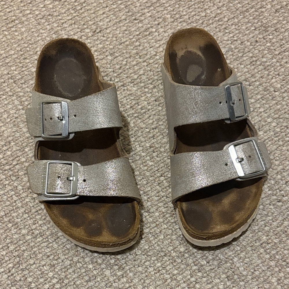 Women's Silver Birkenstock Sandals